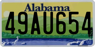AL license plate 49AU654