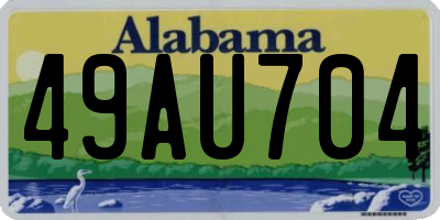 AL license plate 49AU704
