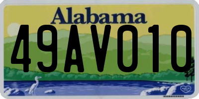 AL license plate 49AV010