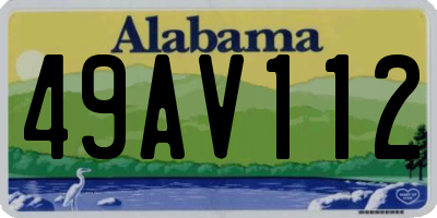 AL license plate 49AV112
