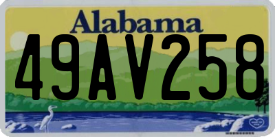 AL license plate 49AV258