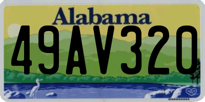 AL license plate 49AV320