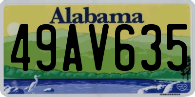 AL license plate 49AV635