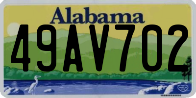 AL license plate 49AV702