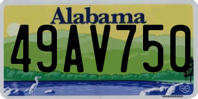 AL license plate 49AV750