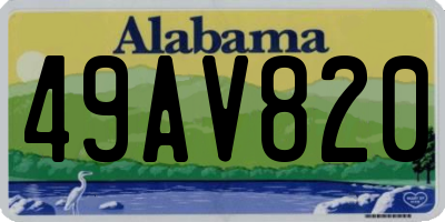 AL license plate 49AV820