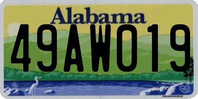 AL license plate 49AW019