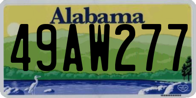 AL license plate 49AW277