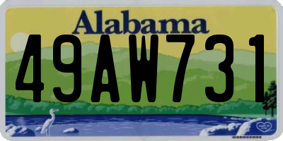 AL license plate 49AW731
