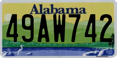 AL license plate 49AW742