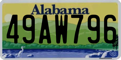 AL license plate 49AW796