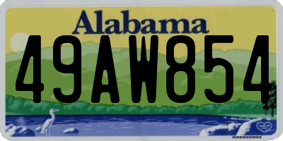 AL license plate 49AW854