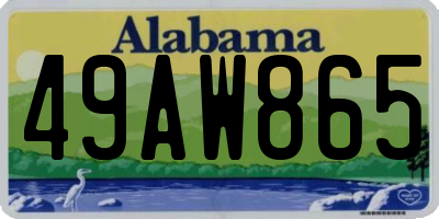 AL license plate 49AW865