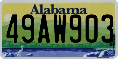 AL license plate 49AW903