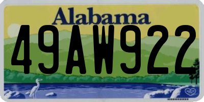 AL license plate 49AW922