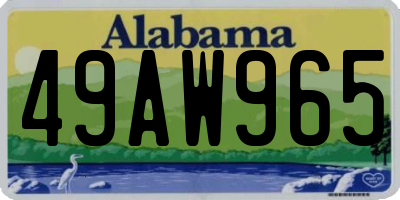 AL license plate 49AW965