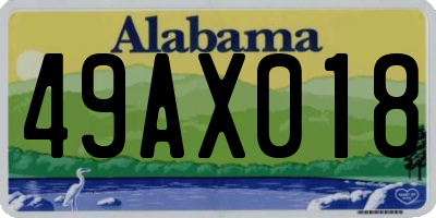 AL license plate 49AX018