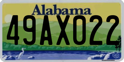 AL license plate 49AX022