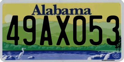 AL license plate 49AX053