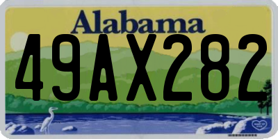 AL license plate 49AX282