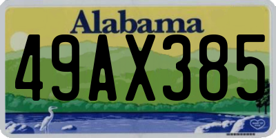AL license plate 49AX385