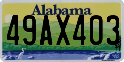 AL license plate 49AX403
