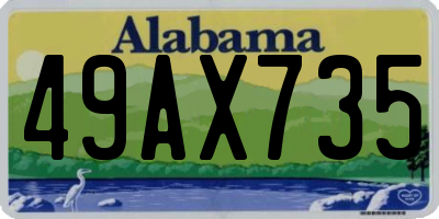 AL license plate 49AX735