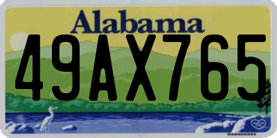 AL license plate 49AX765