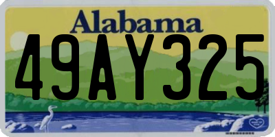 AL license plate 49AY325