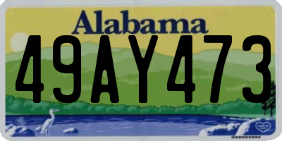 AL license plate 49AY473