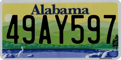 AL license plate 49AY597