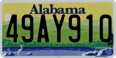 AL license plate 49AY910