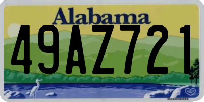 AL license plate 49AZ721