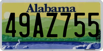 AL license plate 49AZ755