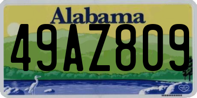 AL license plate 49AZ809
