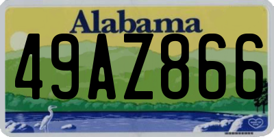 AL license plate 49AZ866