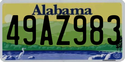 AL license plate 49AZ983