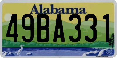 AL license plate 49BA331