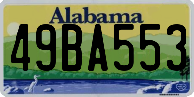 AL license plate 49BA553