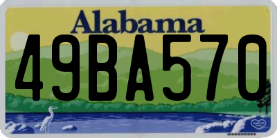 AL license plate 49BA570