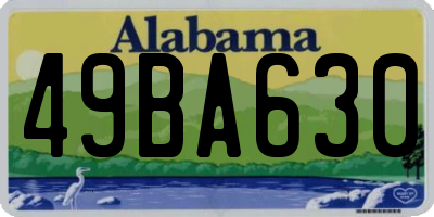 AL license plate 49BA630