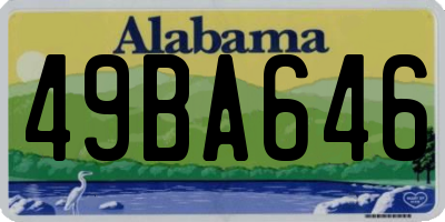 AL license plate 49BA646