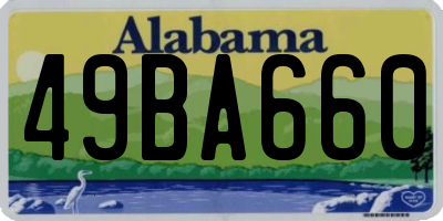 AL license plate 49BA660