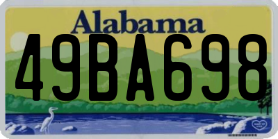 AL license plate 49BA698