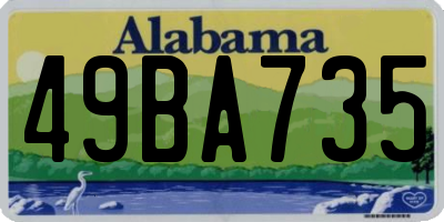 AL license plate 49BA735