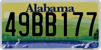 AL license plate 49BB177