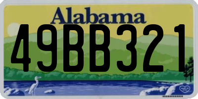 AL license plate 49BB321