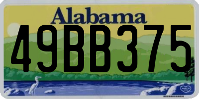 AL license plate 49BB375