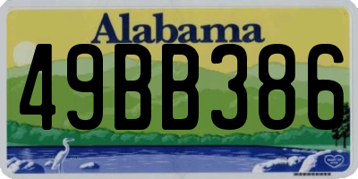 AL license plate 49BB386
