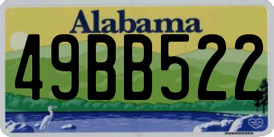 AL license plate 49BB522